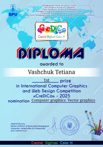 Переможці на Міжнародному конкурсі з комп’ютерної графіки та вебдизайну «CreDiCo»